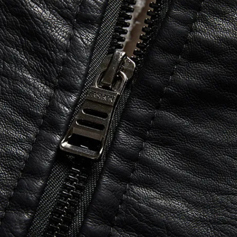 Classic Black Leather Men's Jacket with Timeless Design - Luca-S-State of Style