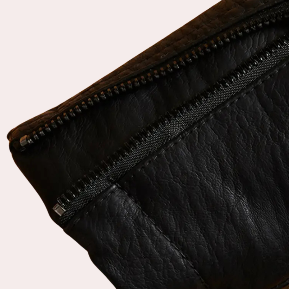 Classic Black Leather Men's Jacket with Timeless Design - Luca-S-State of Style