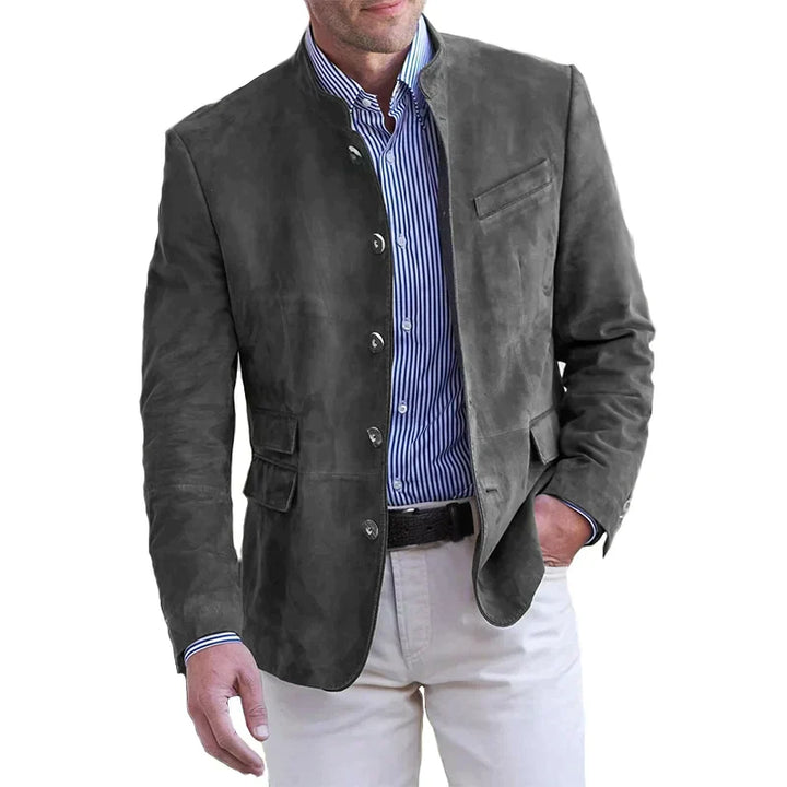 Classic Button-Down Jacket for Men – Magnus-Gray-S-State of Style