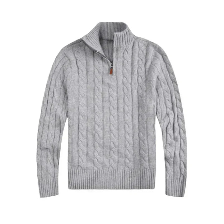 Classic Cable Knit Sweater for Men - Henry-Grey-S-State of Style