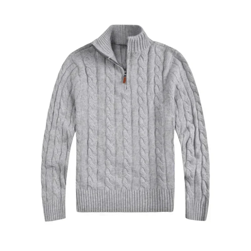 Classic Cable Sweater for Men - Henry-Grey-S-State of Style