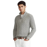 Classic Cable Sweater for Men - Henry-Light Blue-S-State of Style