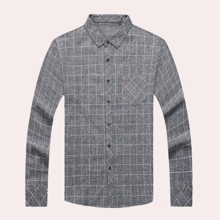Classic Checked Men's Shirt - Thijs-Brown-S-State of Style