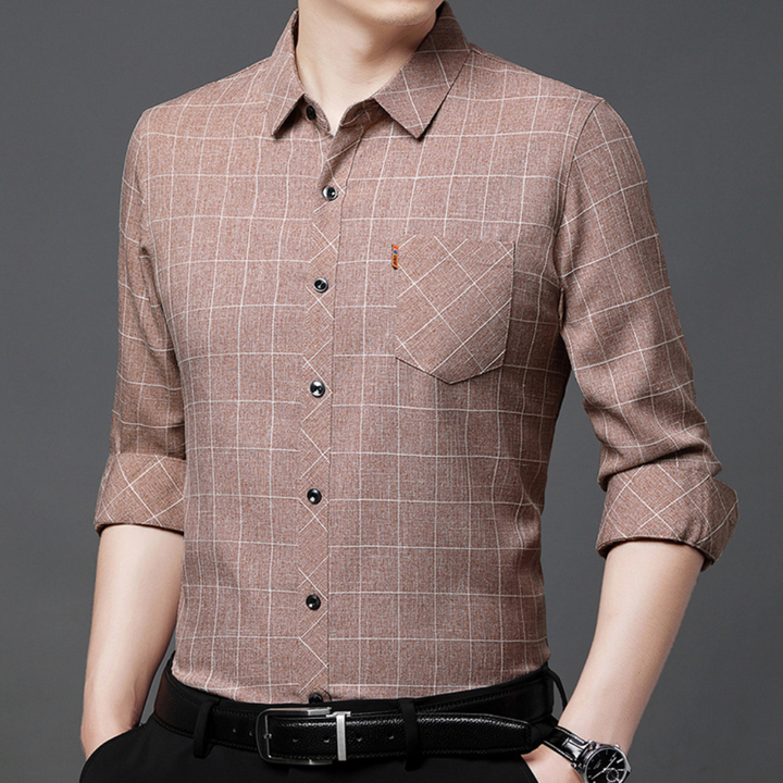 Classic Checked Men's Shirt - Thijs-Brown-S-State of Style