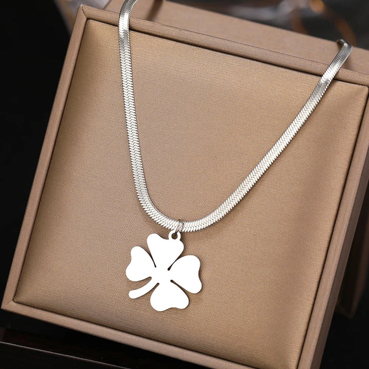 Classic Clover Pendant | Elegant Jewellery Piece-Silver-State of Style