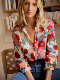 Classic Collared Long Sleeve Blouse - Sophia-S-State of Style
