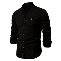 Classic Cotton Shirt Jacob – Timeless Lapel Collar Design-Black-S-State of Style