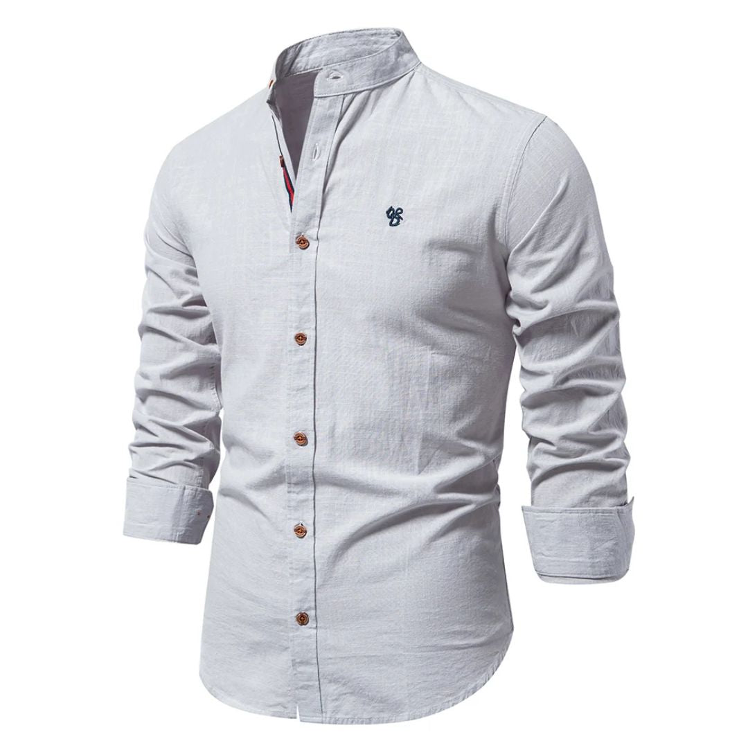 Classic Cotton Shirt Jacob – Timeless Lapel Collar Design-Grey-S-State of Style