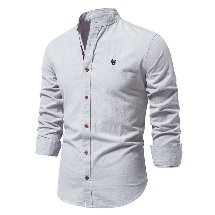 Classic Cotton Shirt Jacob – Timeless Lapel Collar Design-Grey-S-State of Style