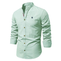 Classic Cotton Shirt Jacob – Timeless Lapel Collar Design-Light Green-S-State of Style