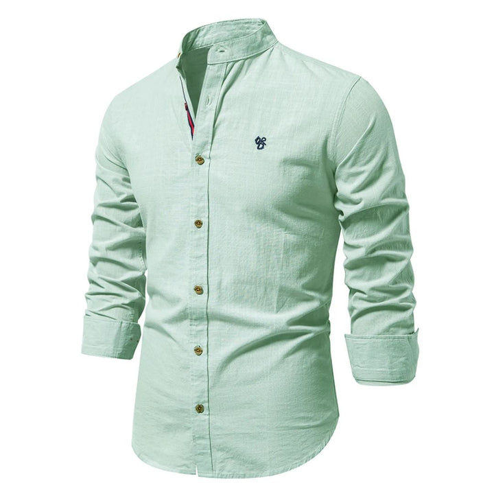 Classic Cotton Shirt Jacob – Timeless Lapel Collar Design-Light Green-S-State of Style