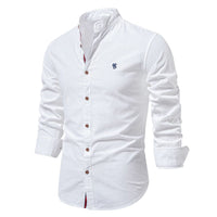Classic Cotton Shirt Jacob – Timeless Lapel Collar Design-White-S-State of Style