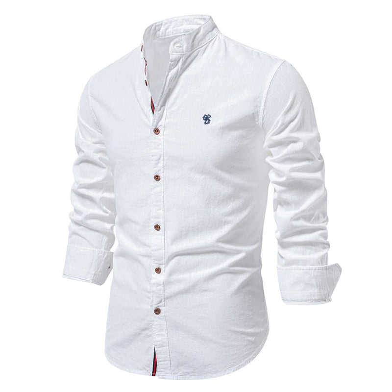 Classic Cotton Shirt Jacob – Timeless Lapel Collar Design-White-S-State of Style