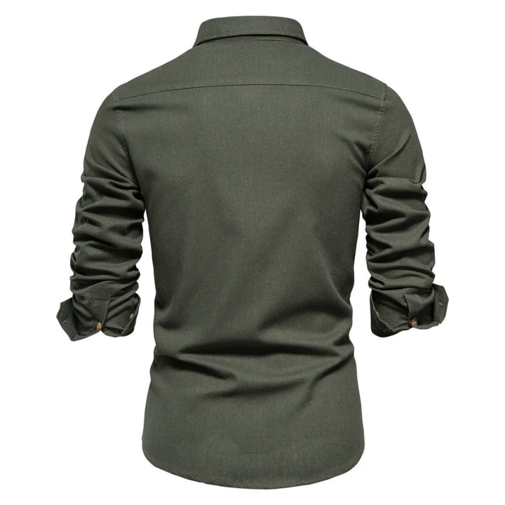 Classic Cotton Shirt Lorenzo – Long-Sleeve & Timeless Style-Dark Green-S-State of Style