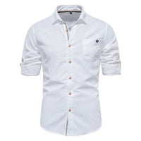 Classic Cotton Shirt Lorenzo – Long-Sleeve & Timeless Style-White-S-State of Style