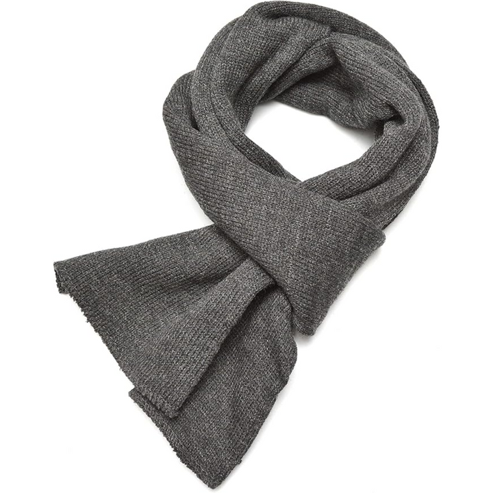 Classic Double Layer Knit Winter Scarf for Men - Xander-Dark grey-State of Style