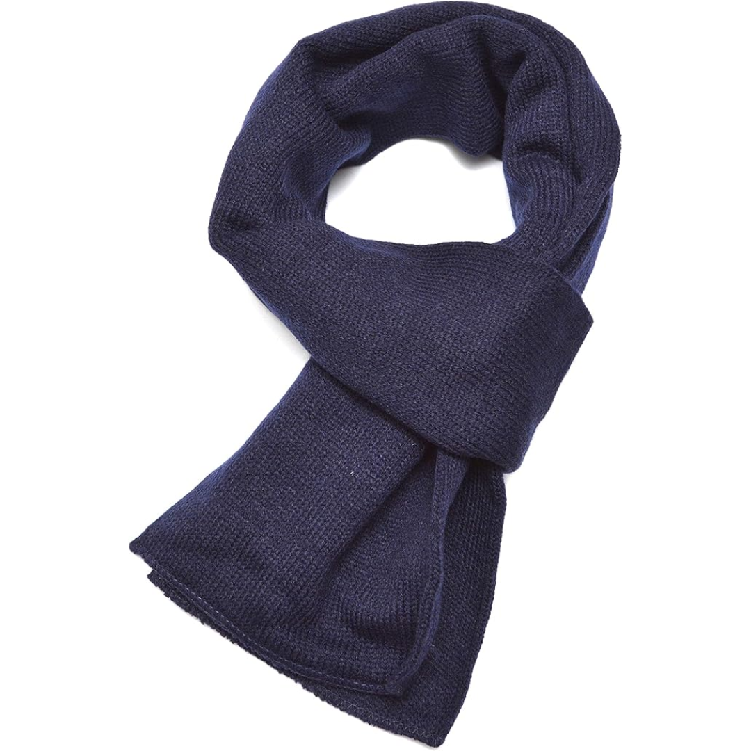 Classic Double Layer Knit Winter Scarf for Men - Xander-Marine blue-State of Style