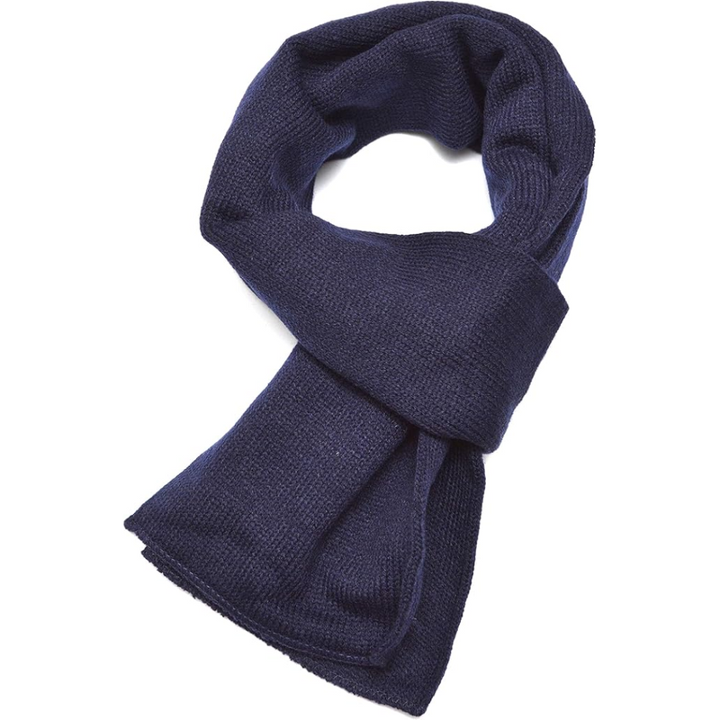 Classic Double Layer Knit Winter Scarf for Men - Xander-Marine blue-State of Style