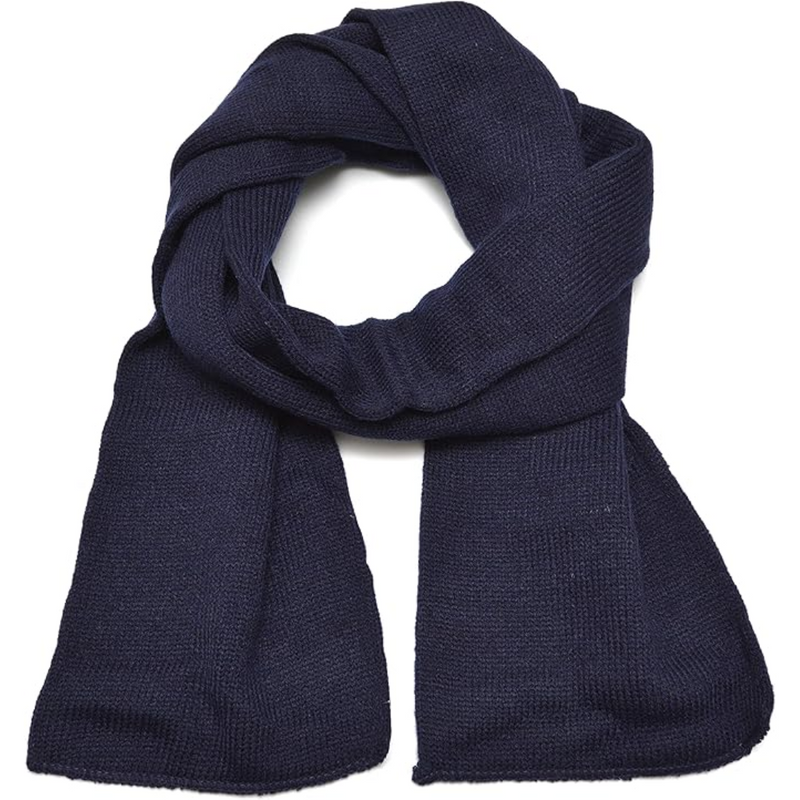 Classic Double Layer Knit Winter Scarf for Men - Xander-Marine blue-State of Style