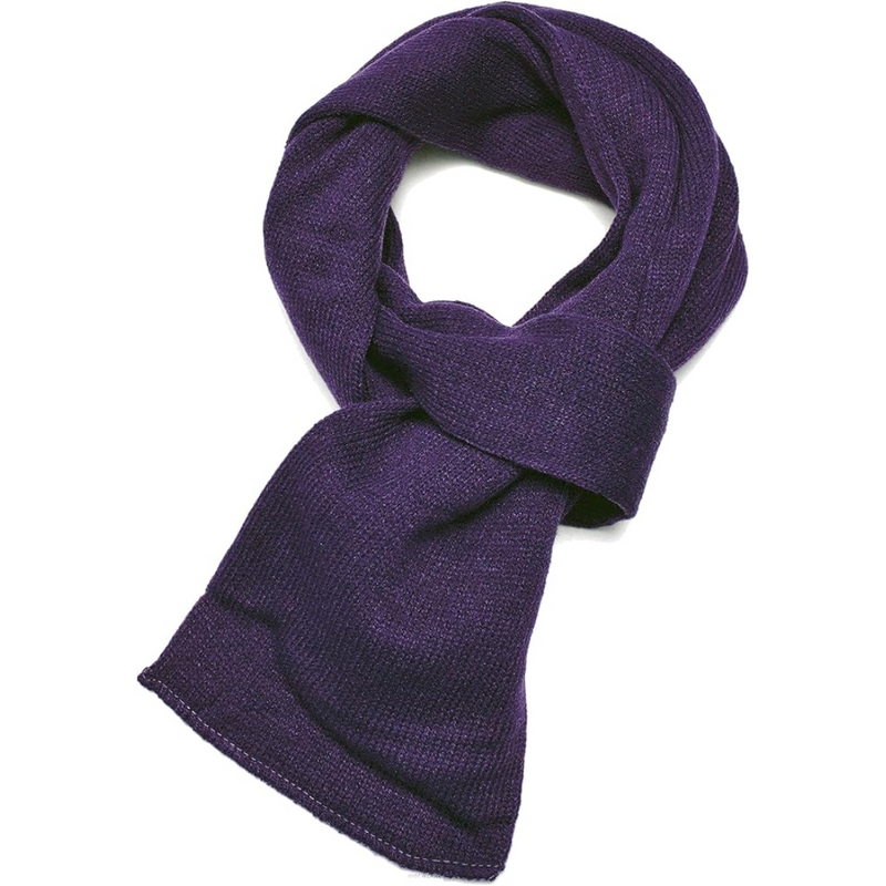 Classic Double Layer Knit Winter Scarf for Men - Xander-Purple-State of Style