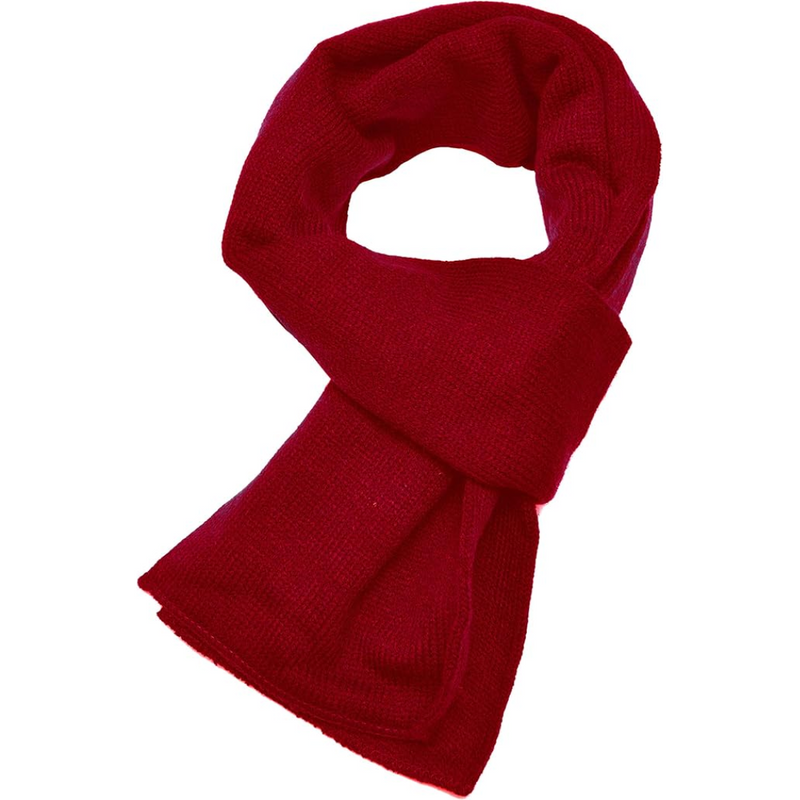 Classic Double Layer Knit Winter Scarf for Men - Xander-Red-State of Style