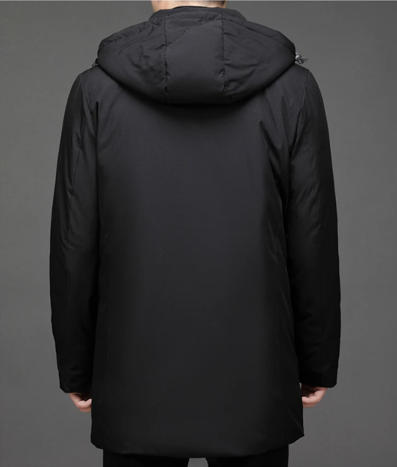 Classic Down Jacket with Hood - Victor-Dark Green-L-State of Style