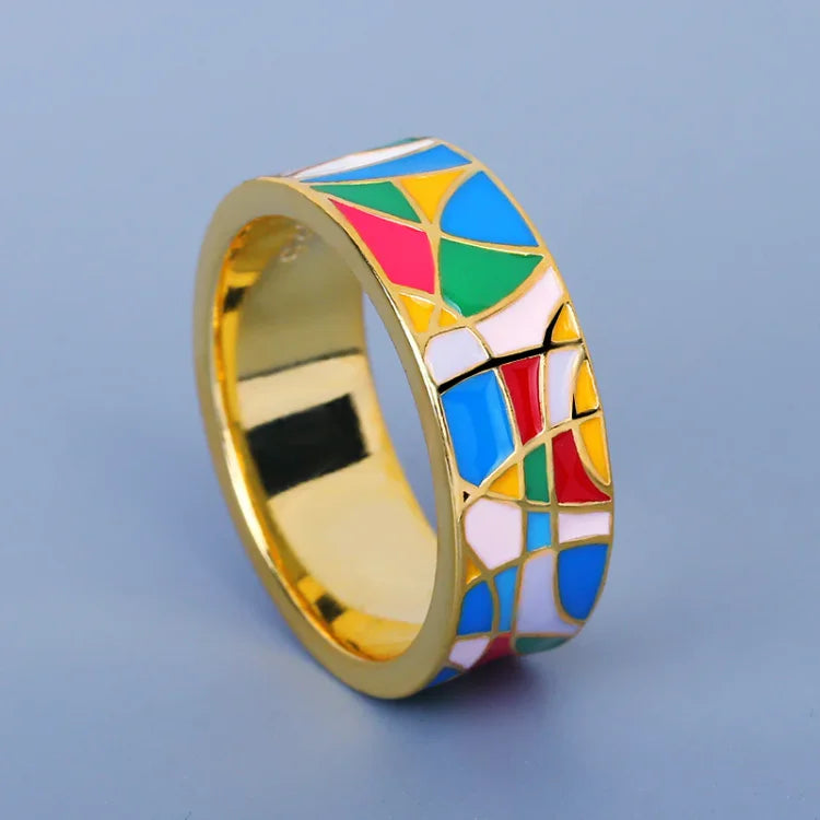 Classic Enamel Zirconia Ring – Nadia-5-State of Style