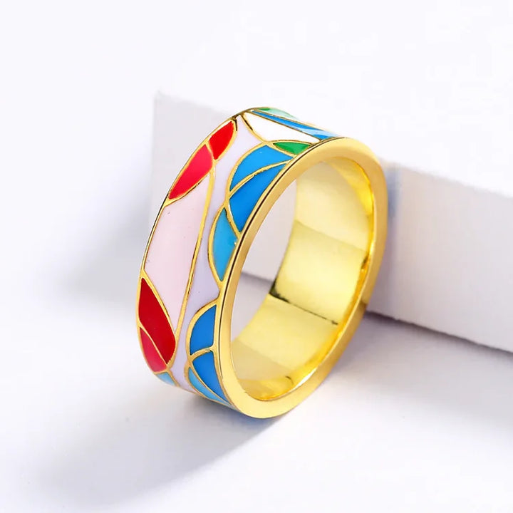 Classic Enamel Zirconia Ring – Nadia-5-State of Style