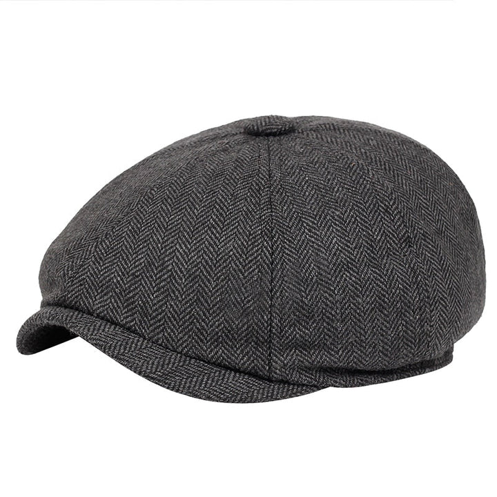 Classic flat cap in vintage style – Arthur-Dark grey-State of Style
