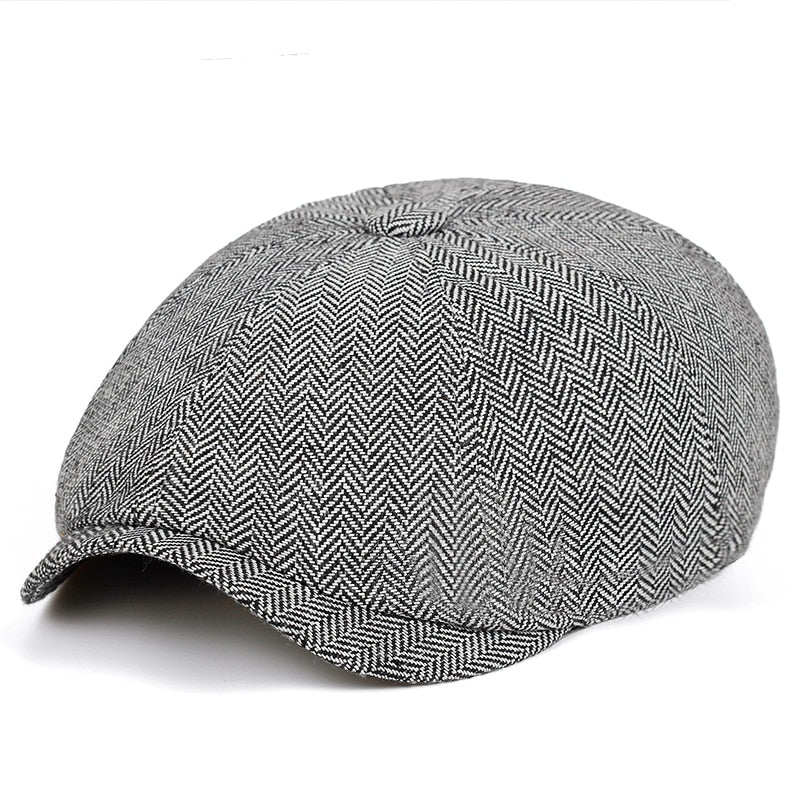 Classic flat cap in vintage style – Arthur-Light grey-State of Style