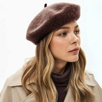 Classic French Wool Beret – Evelyne-Brown-State of Style