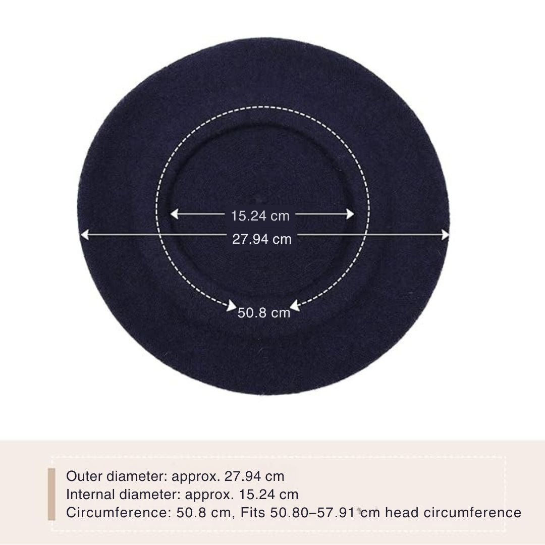 Classic French Wool Beret – Evelyne-Dark green-State of Style