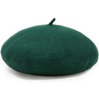Classic French Wool Beret – Evelyne-Dark green-State of Style