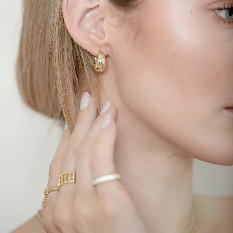 Classic Gold Drop Earrings - Aveline-State of Style