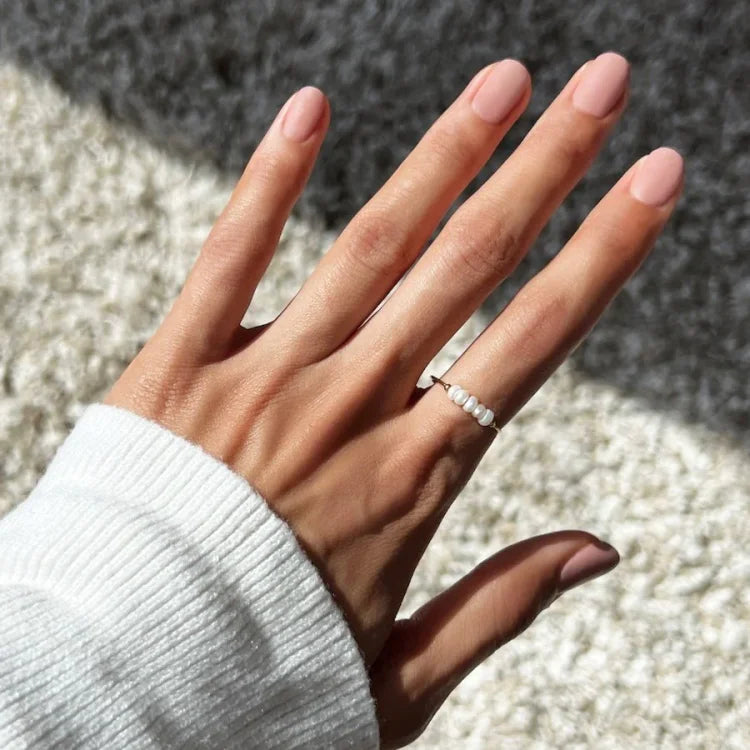 Classic Gold Pearl Ring – Sophie-5-State of Style