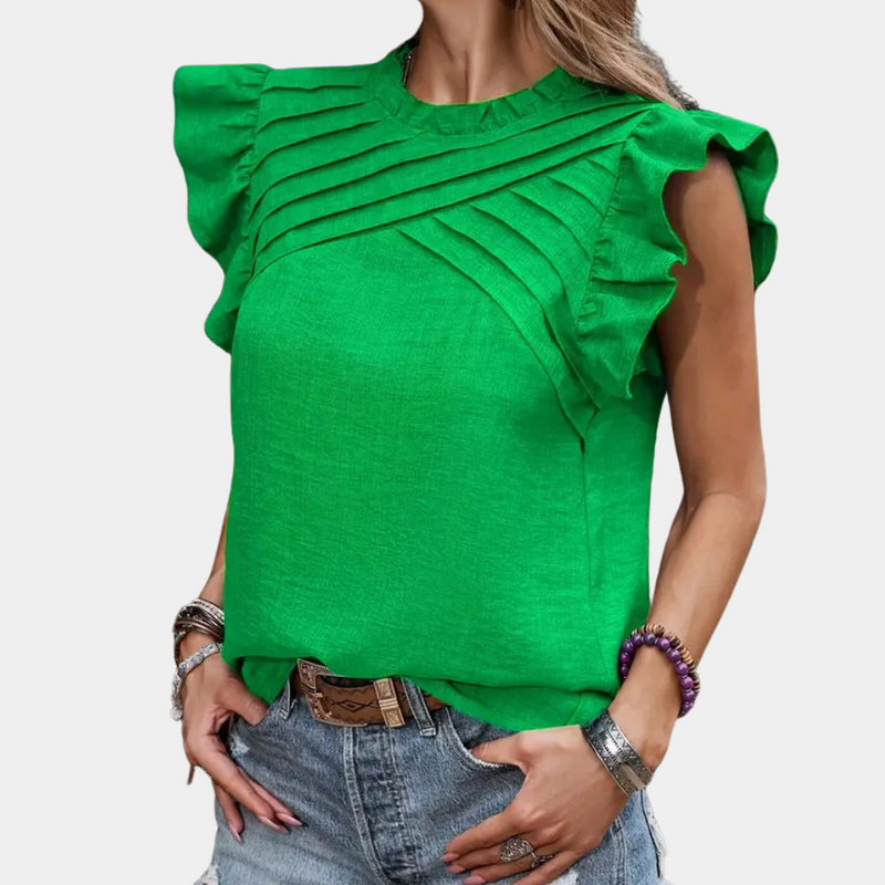 Classic Green Blouse for Women - Celeste-XS-State of Style