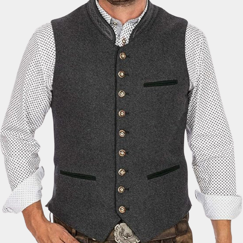 Classic Grey Men's Gilet - Boris-S-State of Style