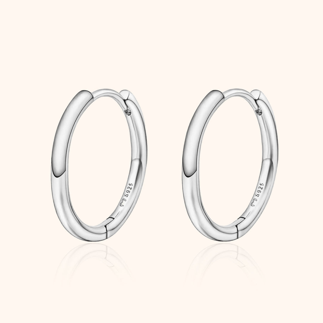 Classic Hoops - Aurina-1.19 cm-Silver-State of Style