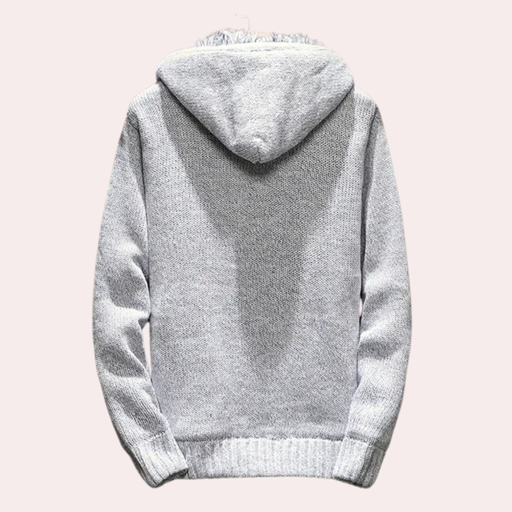 Classic Knitted Hoodie for Men - Milan-Black-S-State of Style