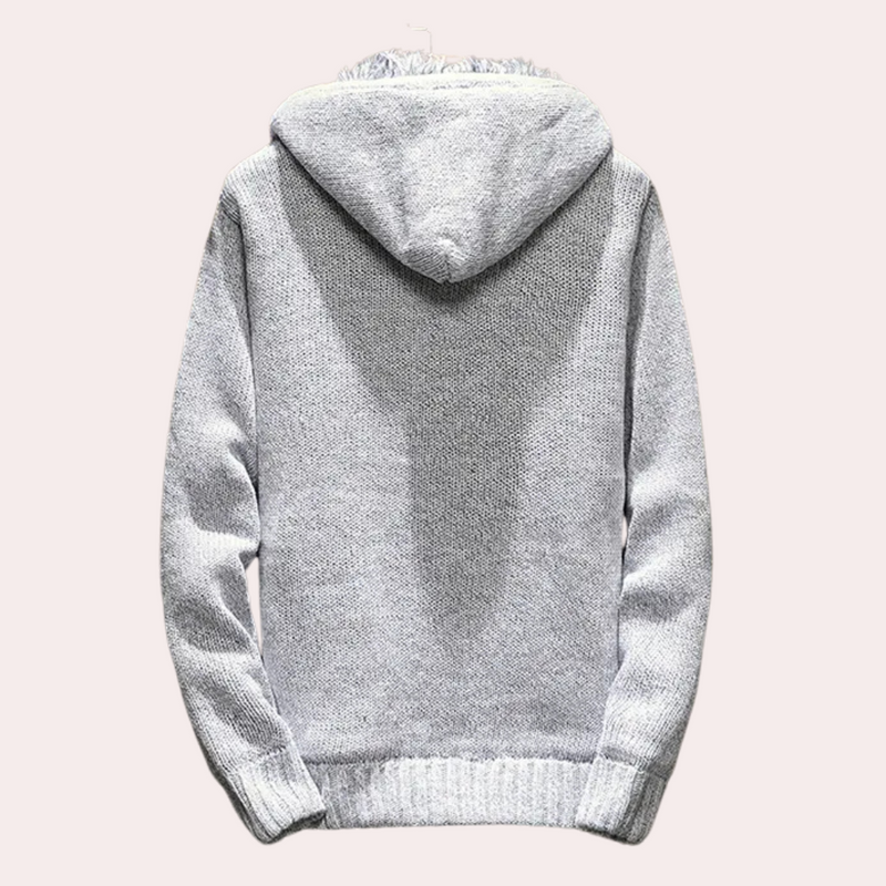 Classic Knitted Hoodie for Men - Milan-Black-S-State of Style