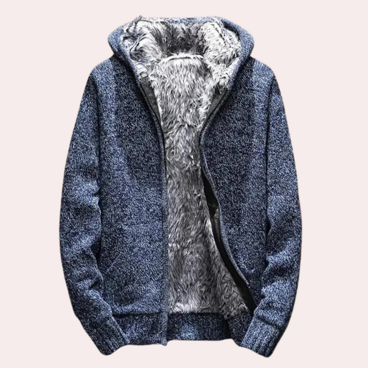 Classic Knitted Hoodie for Men - Milan-Blue-S-State of Style