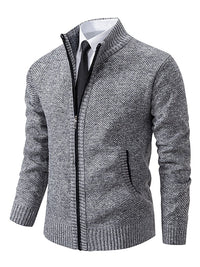 Classic Knitted Men's Sweater - Oscar-Grey-M-State of Style