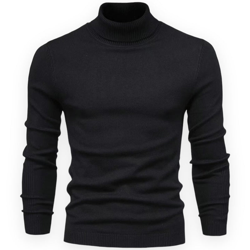 Classic Knitted Men's Sweater - Valen-Black-S-State of Style