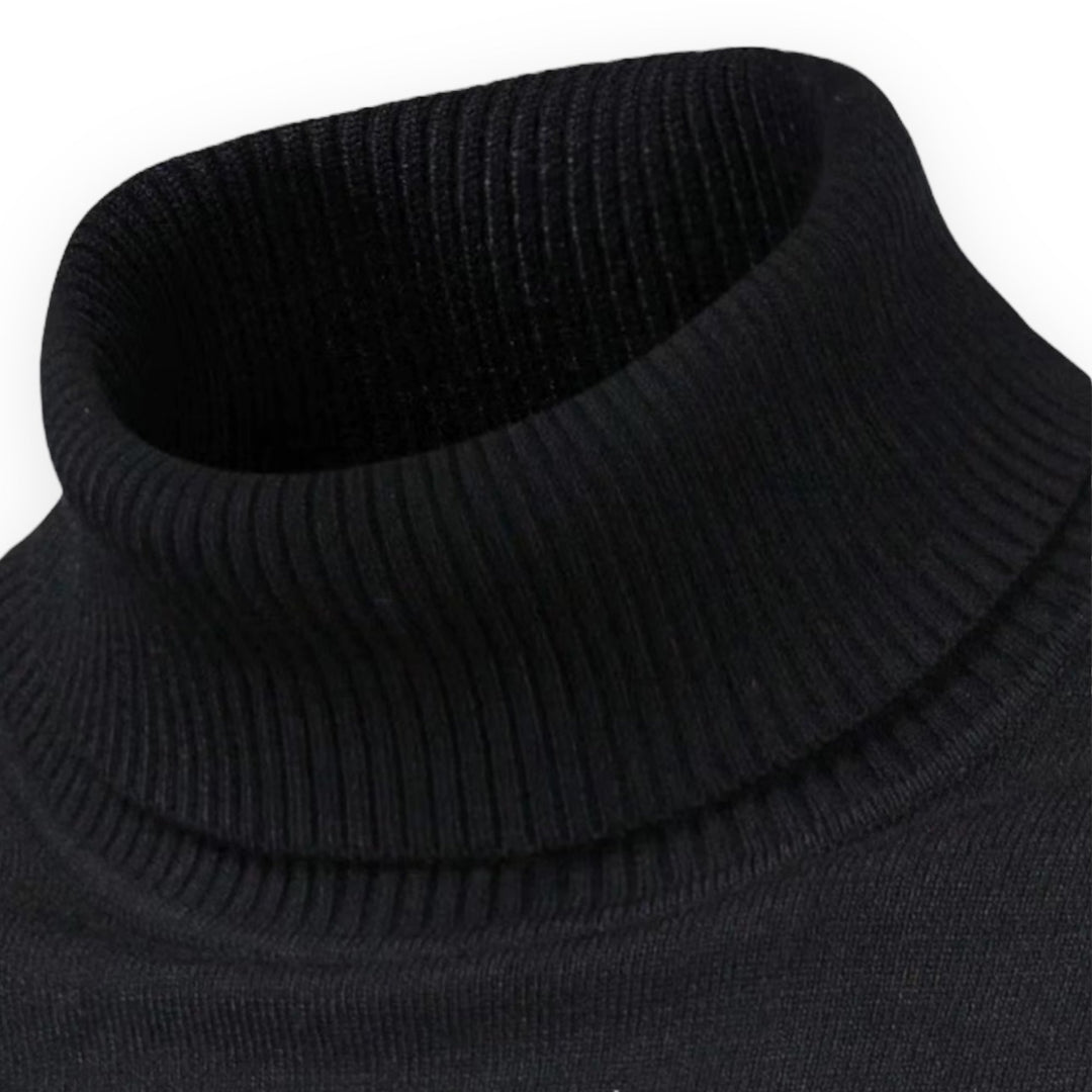 Classic Knitted Men's Sweater - Valen-Black-S-State of Style