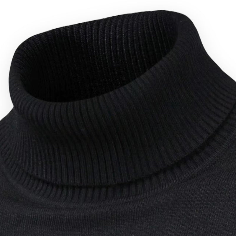 Classic Knitted Men's Sweater - Valen-Black-S-State of Style