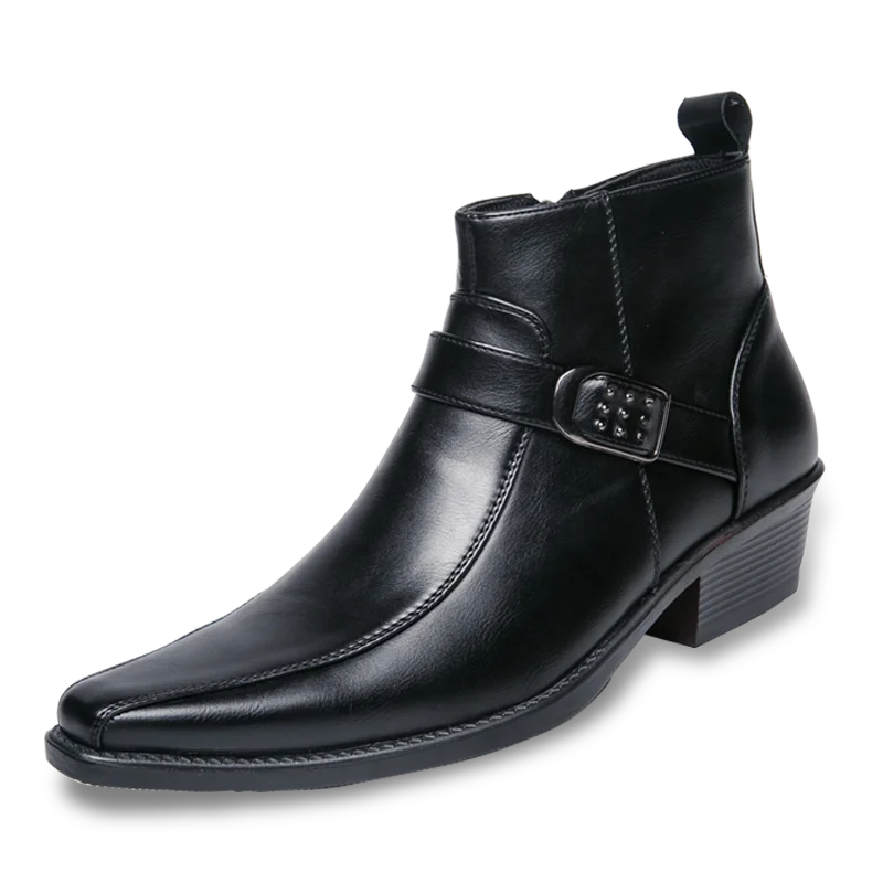 Classic Leather Men’s Boots - Felix-Black-8-State of Style