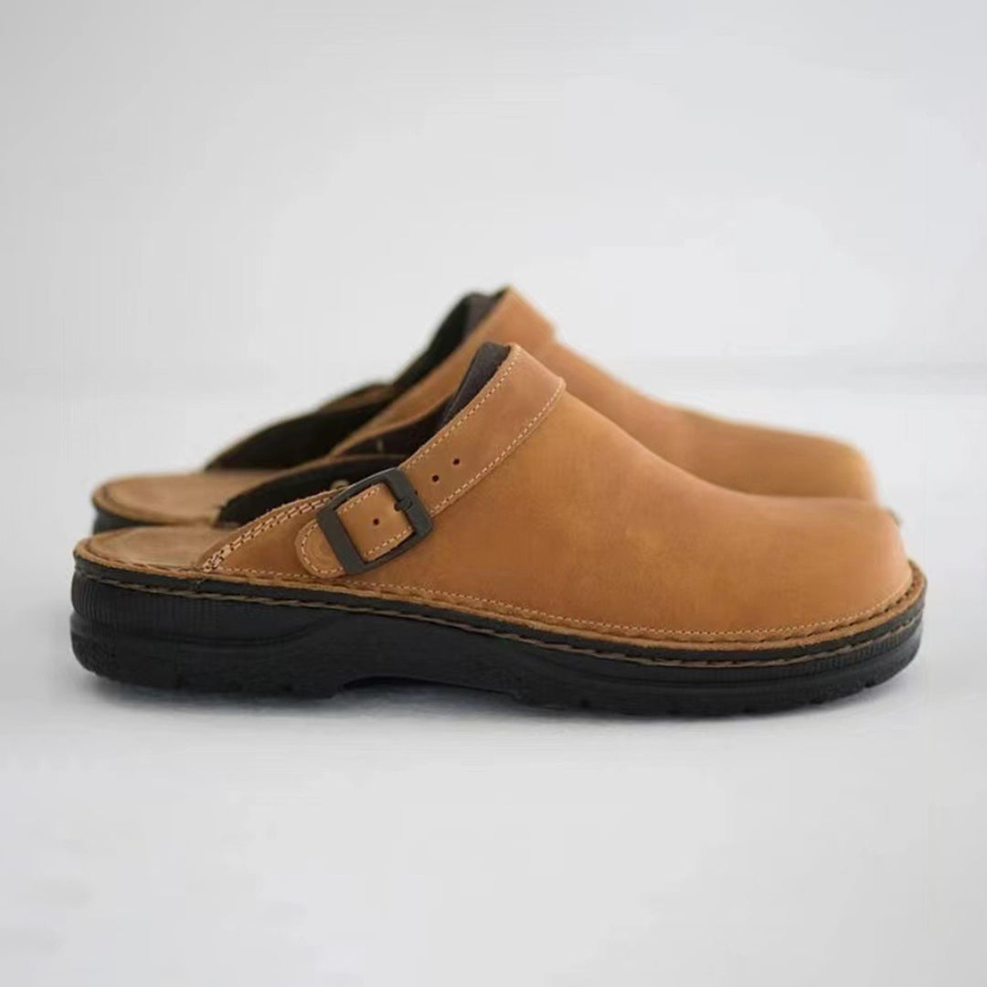 Classic Leather Men's Slippers - Victor-Brown-7-State of Style