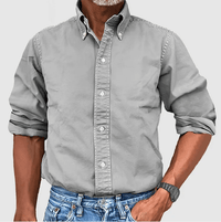 Classic Long Sleeve Shirt - Damien-Grey-S-State of Style
