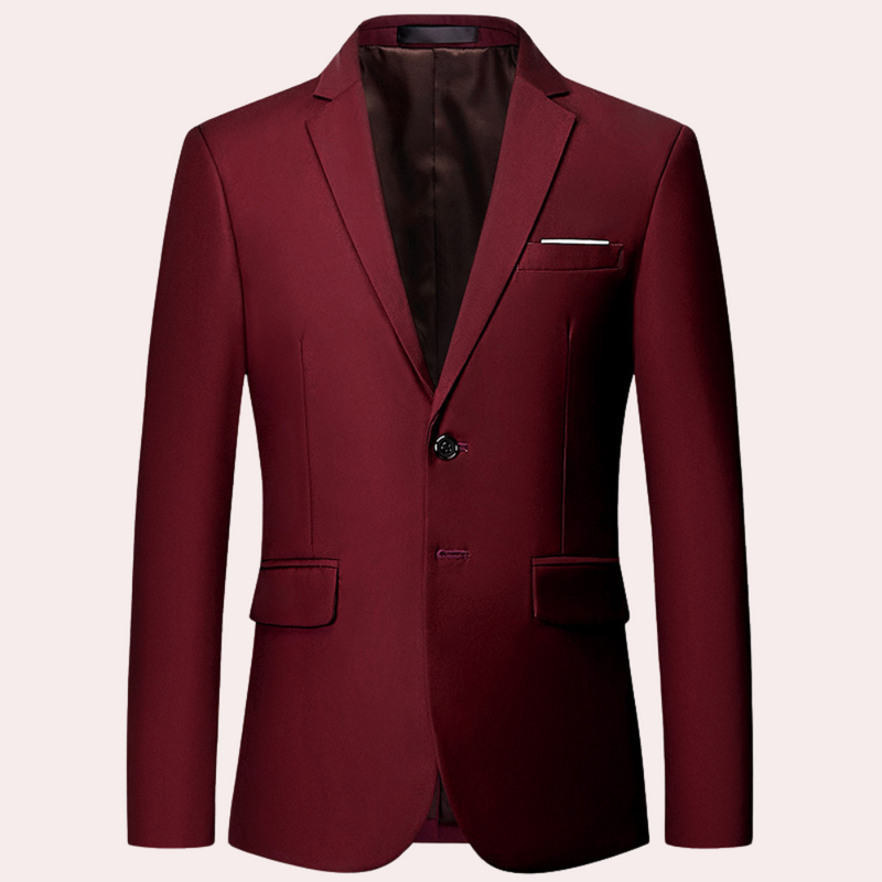 Classic Men's Blazer - Ariston-Burgundy-46-State of Style