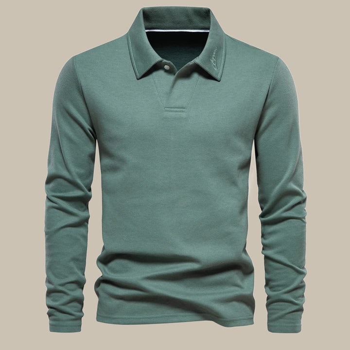 Classic Men's Long Sleeve Polo - Ruben-Green-S-State of Style